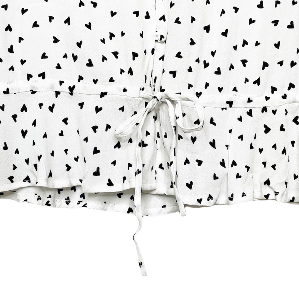 Rails Bretton Heart Print Tie Top - image 5